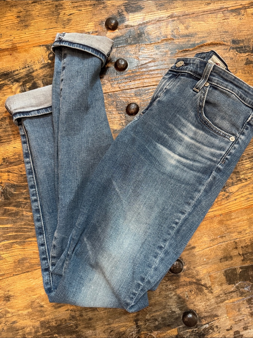 Ag Adriano Goldschmied Women's Faded Blue Slim Jeans